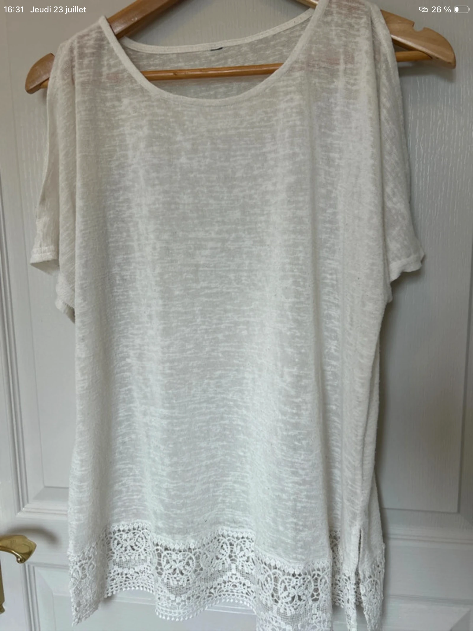 Camiseta de manga corta con hombros descubiertos PROMOD💕 – photo 6